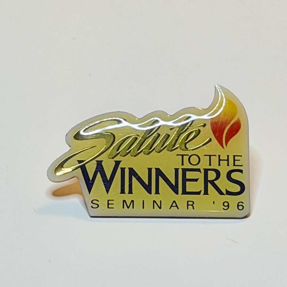 Vintage Mary Kay Salute to the Winners Seminar 96 Lapel Pin Gold Tone 1990s